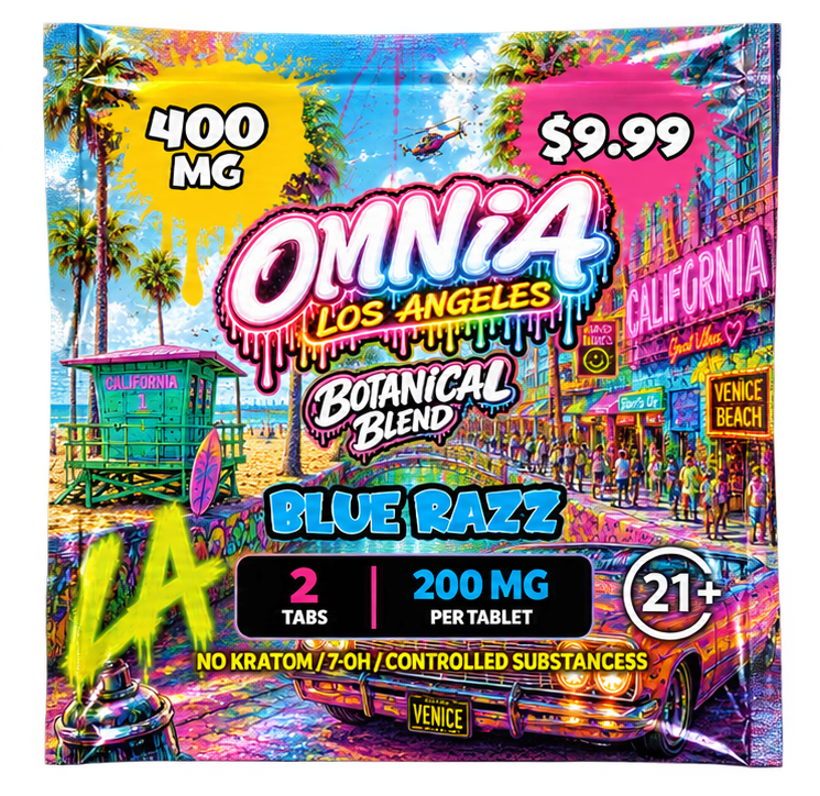 OMNIA Los Angeles Botanical Blend – Blue Razz, 400mg, 2 Tablets