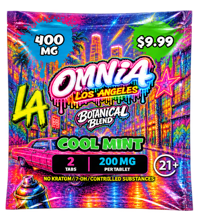 OMNIA Los Angeles Botanical Blend – Cool Mint, 400mg, 2 Tablets