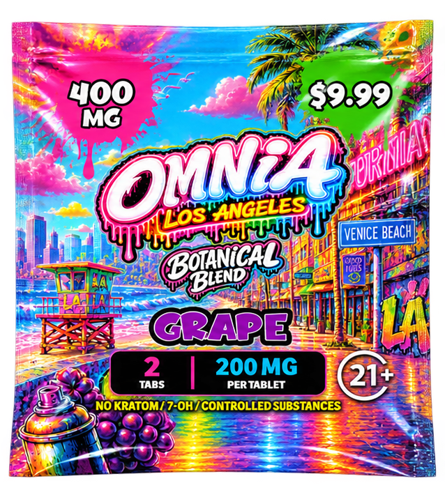 OMNIA Los Angeles Botanical Blend – Grape, 400mg, 2 Tablets