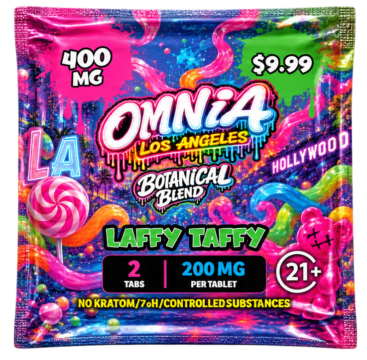OMNIA Los Angeles Botanical Blend – Laffy Taffy, 400mg, 2 Tablets