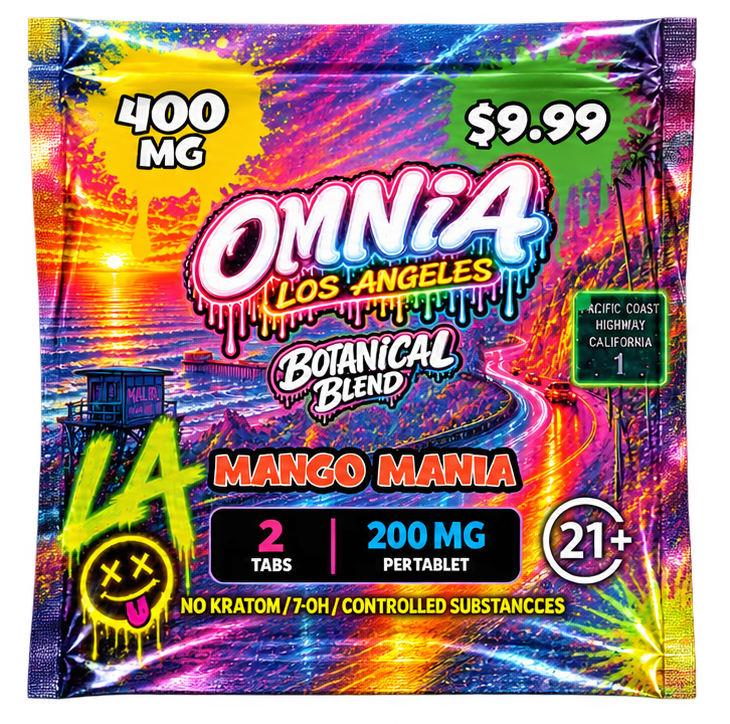 OMNIA Los Angeles Botanical Blend – Mango Mania, 400mg, 2 Tablets