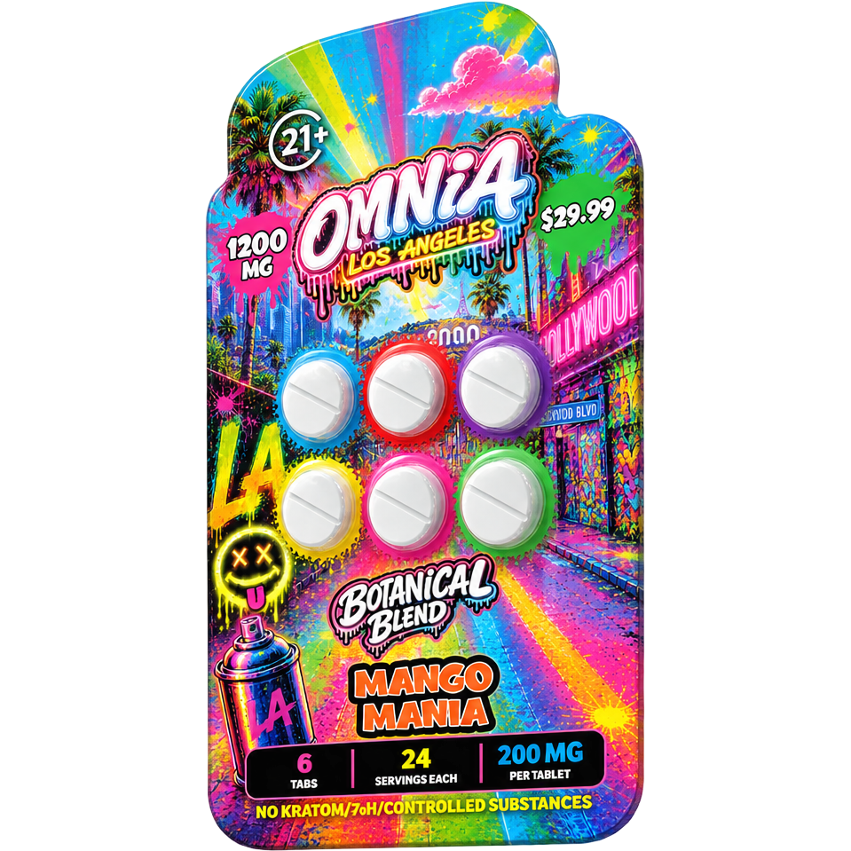 OMNIA Los Angeles Botanical Blend – Mango Mania, 1200mg, 6 Tablets